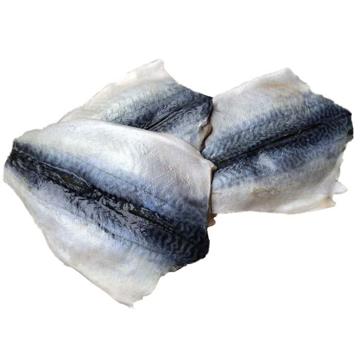 Opened Pacific mackerel butterfly fillets with skin on Opened Pacific mackerel butterfly fillets with skin on