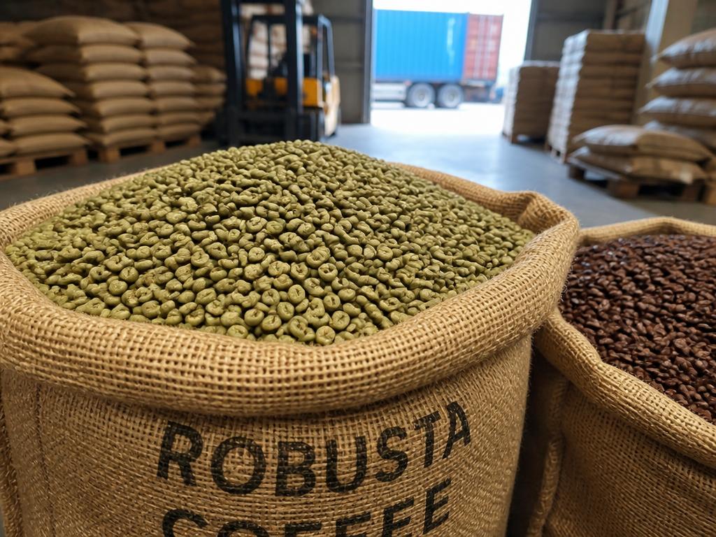 Green Robusta Coffee Beans in Kenya